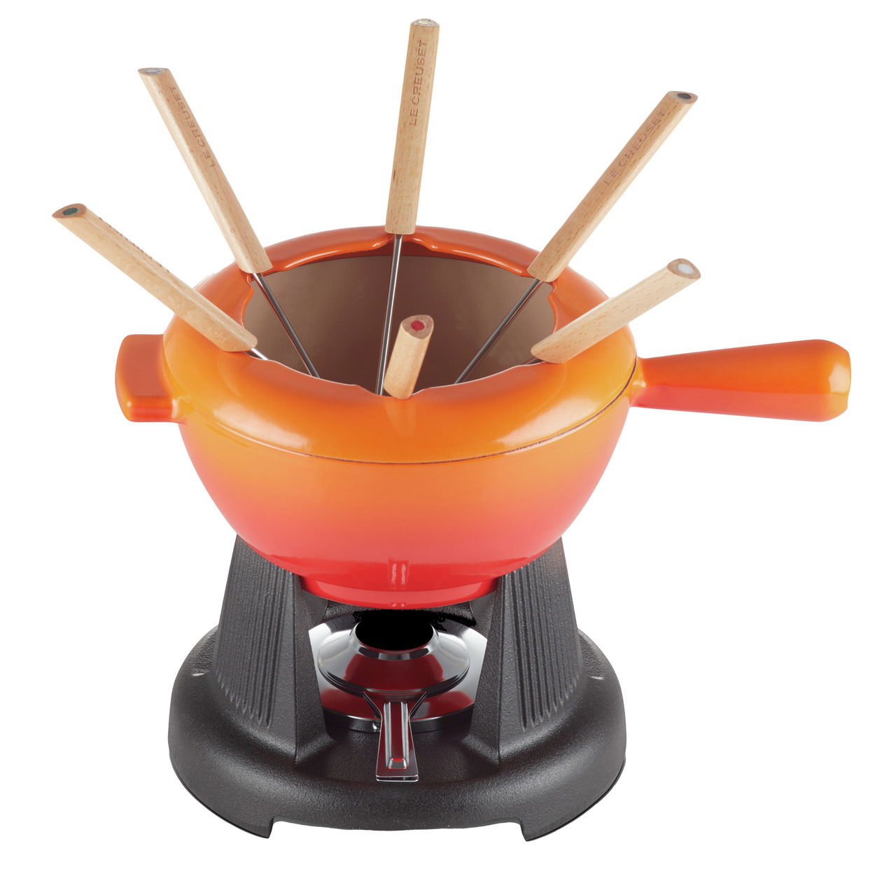 LE CREUSET Käsefondue-Set ofenrot