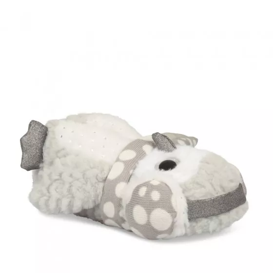 Chaussons peluche chouette GRIS MERRY SCOTT