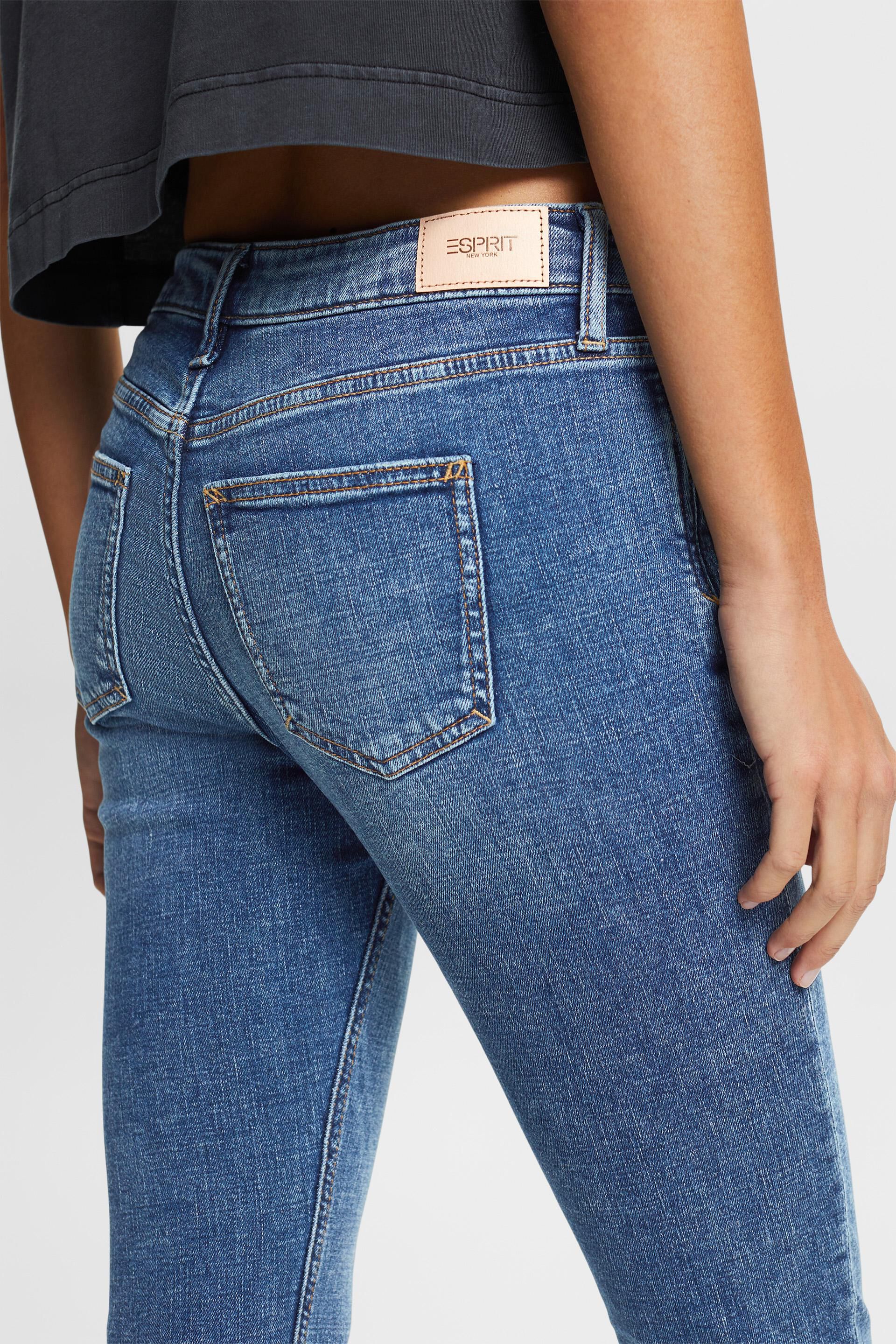 En matière recyclée : jean stretch de coupe Skinny Fit taille mi-haute
