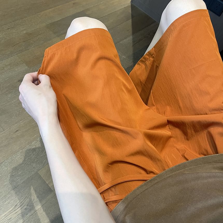 Posive - Hoge taille effen shorts