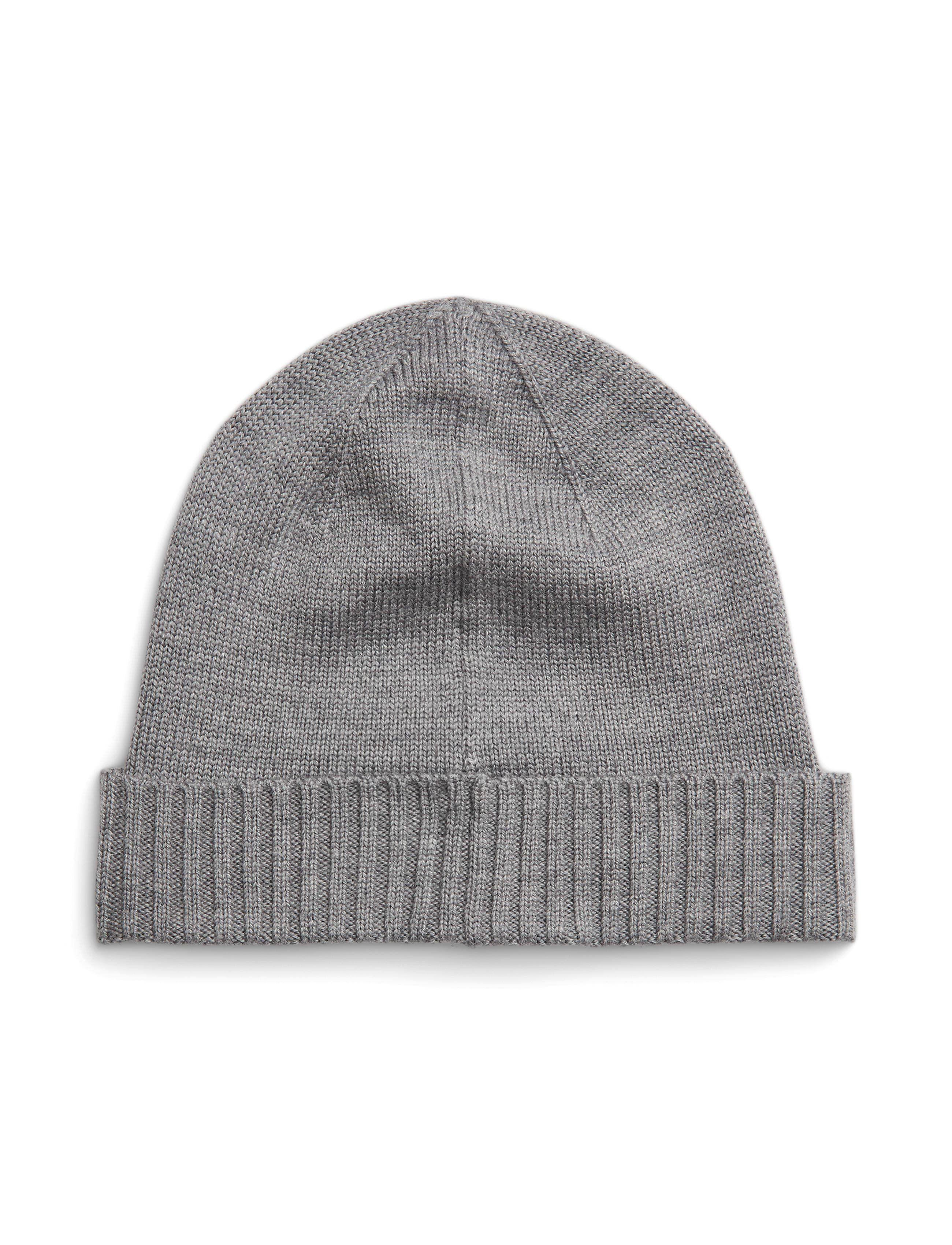 Ralph Lauren gebreide muts met logo grijs