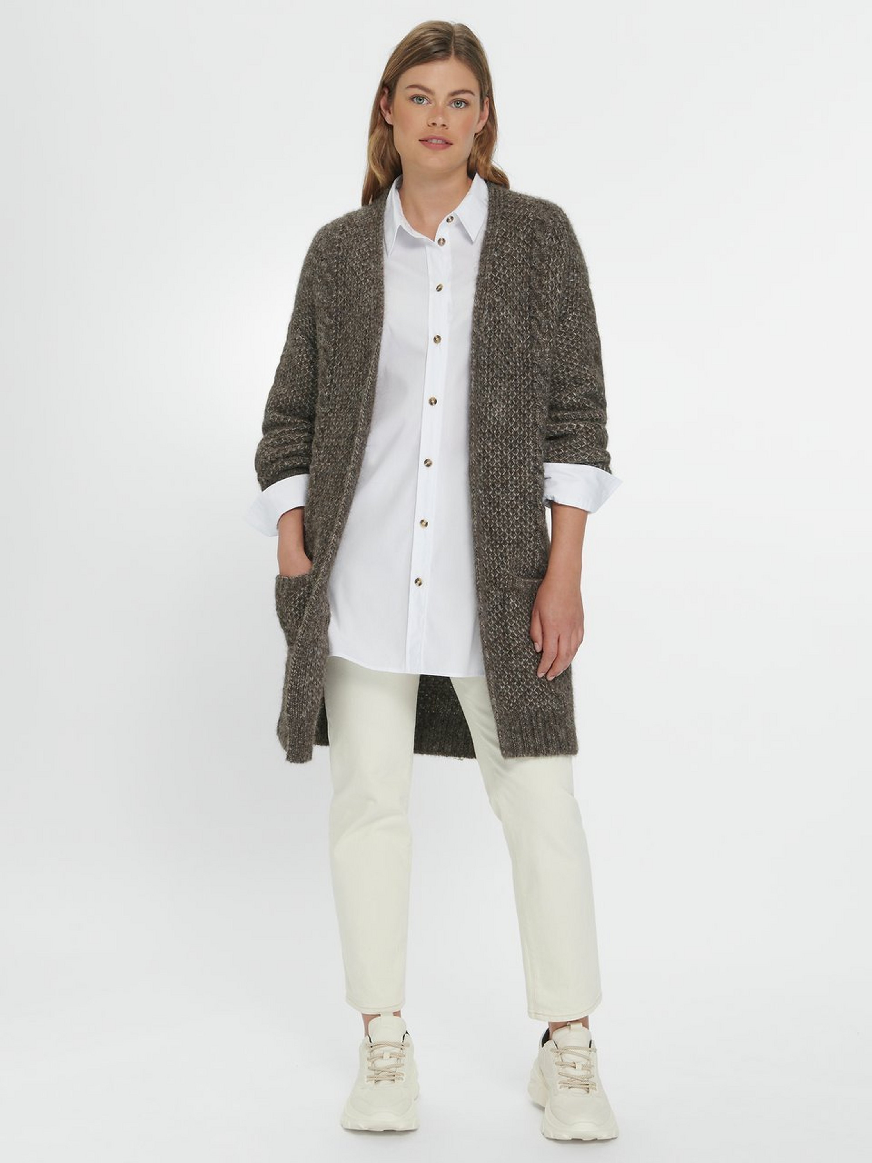 Long-Strickjacke