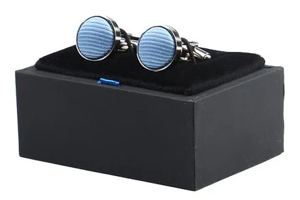 Zijde Manchetknoop Blauw F02 91007M02A