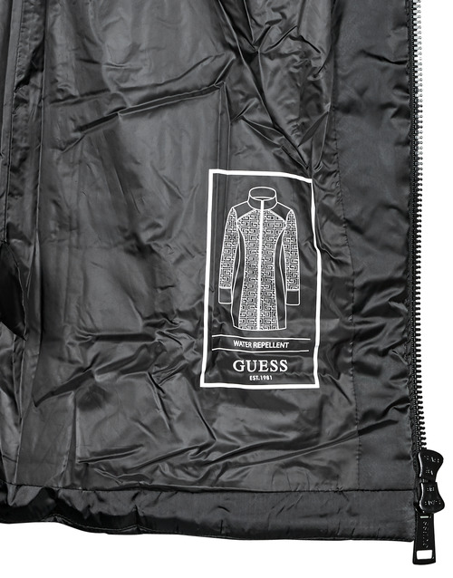 Guess - MARINE LONG JACKET - Noir