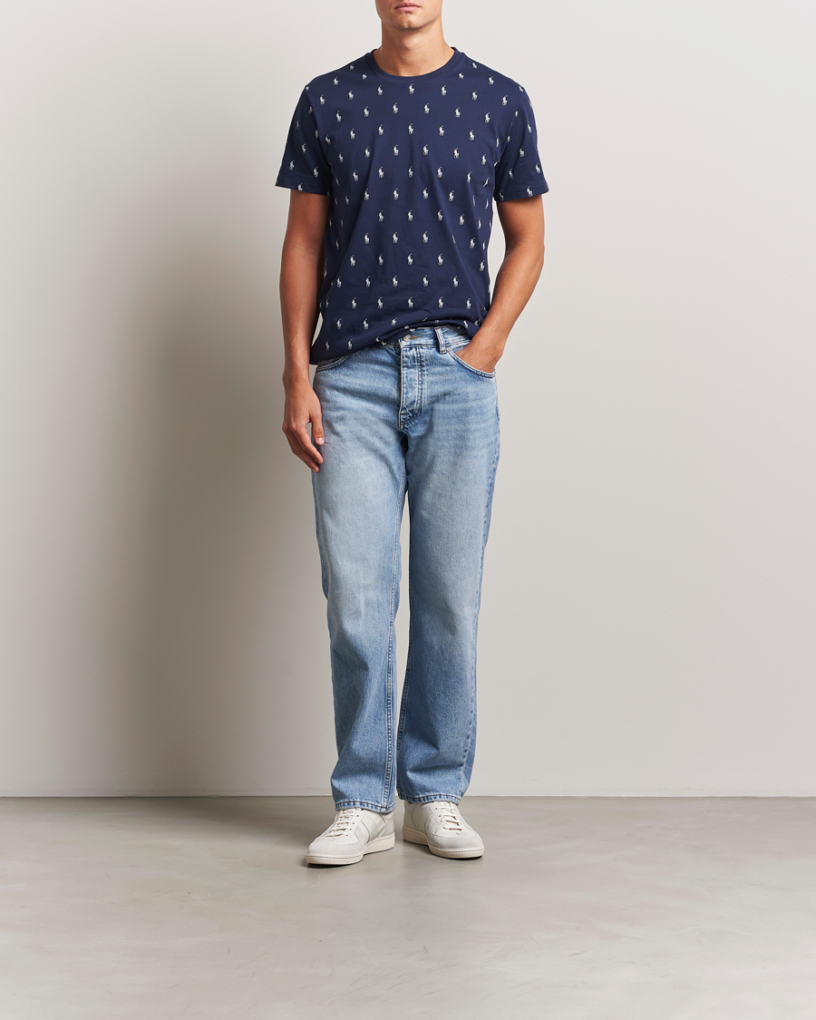 Polo Ralph Lauren All over Player Sleeping Tee Cruise Navy