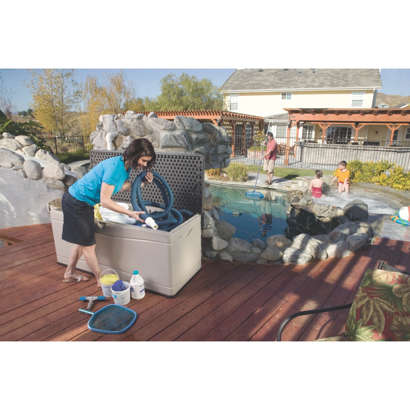 Lifetime XXL Gartenbox 495l / grau/anthra