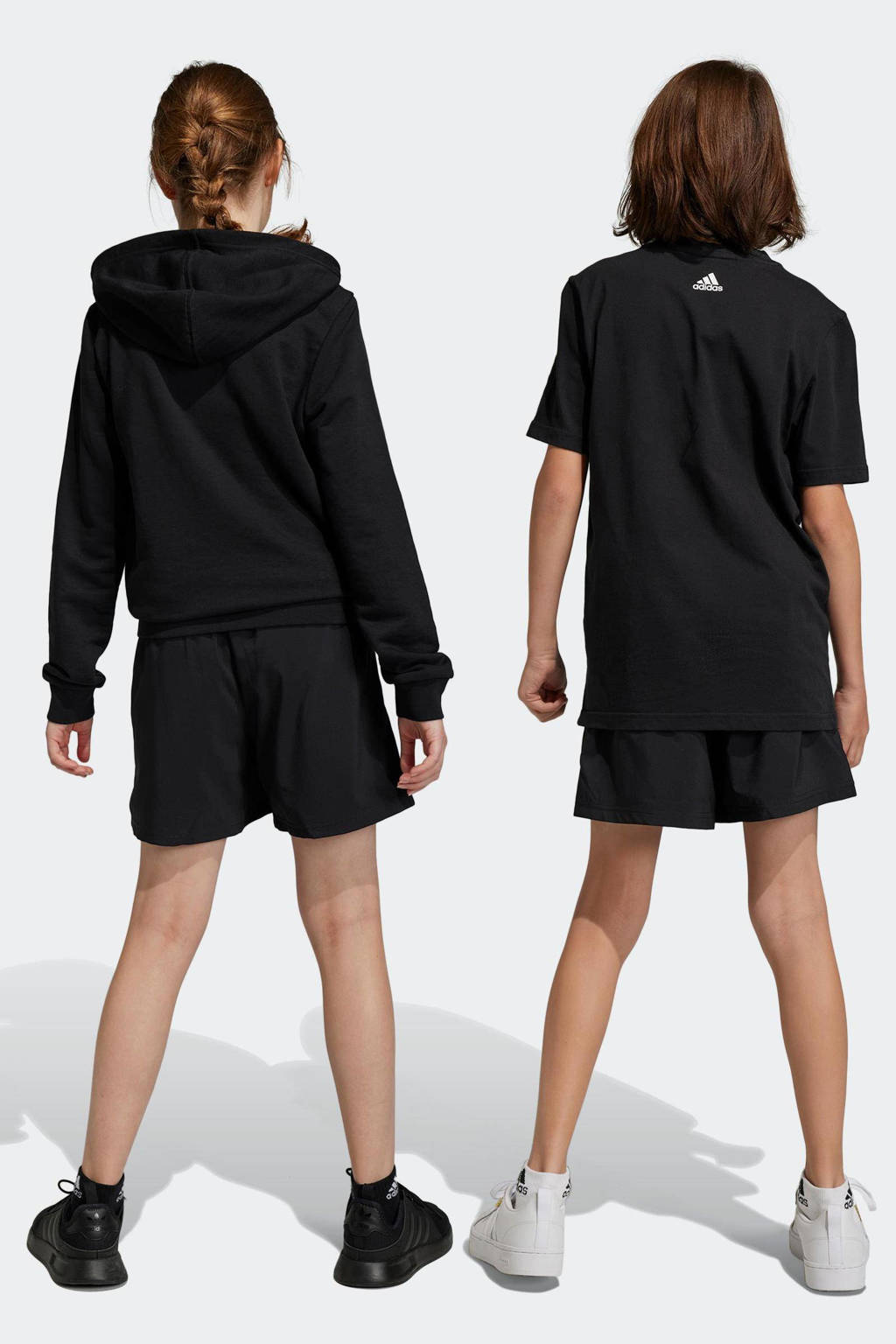 adidas regular fit short met logo zwart