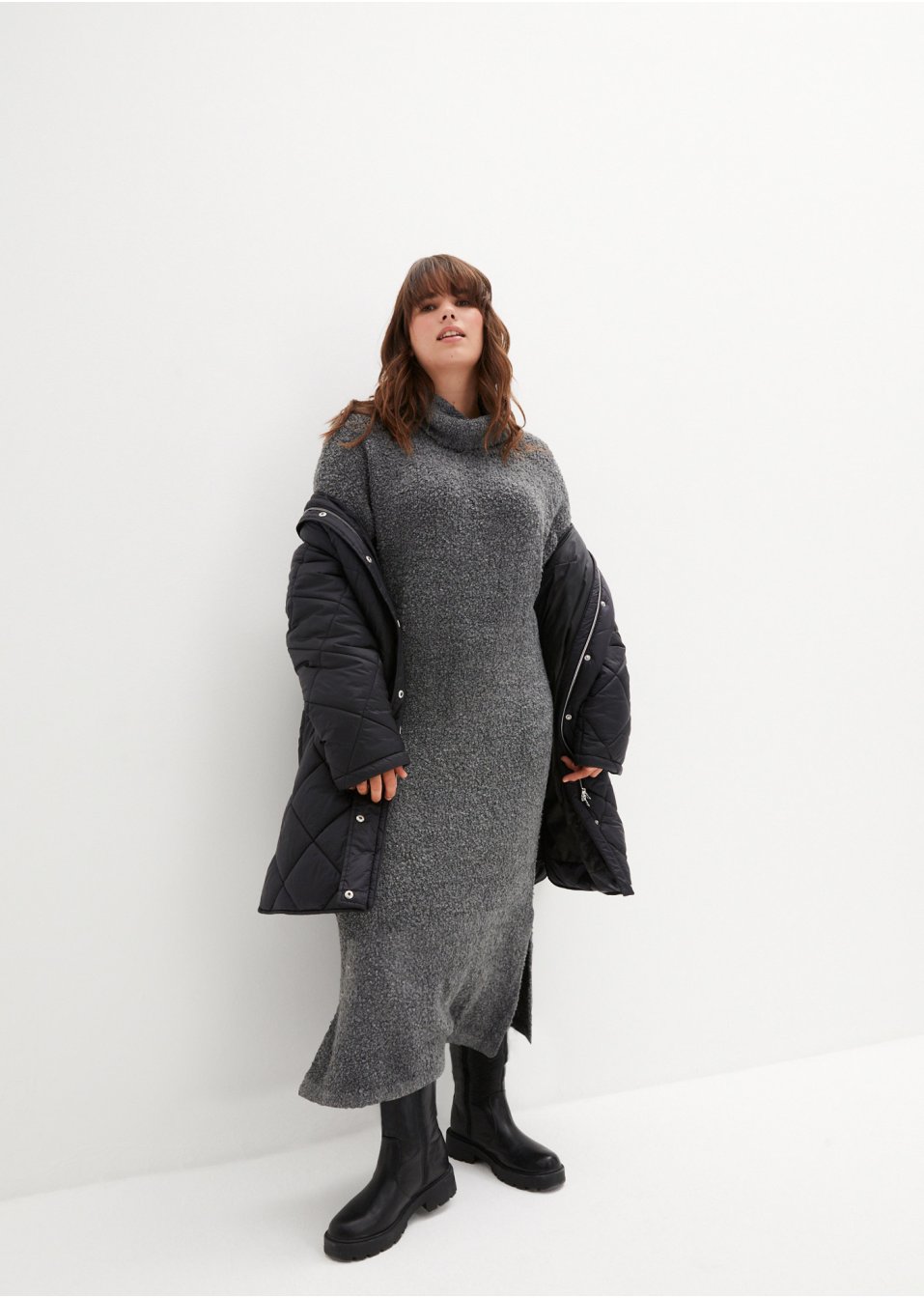 Robe en maille bouclée