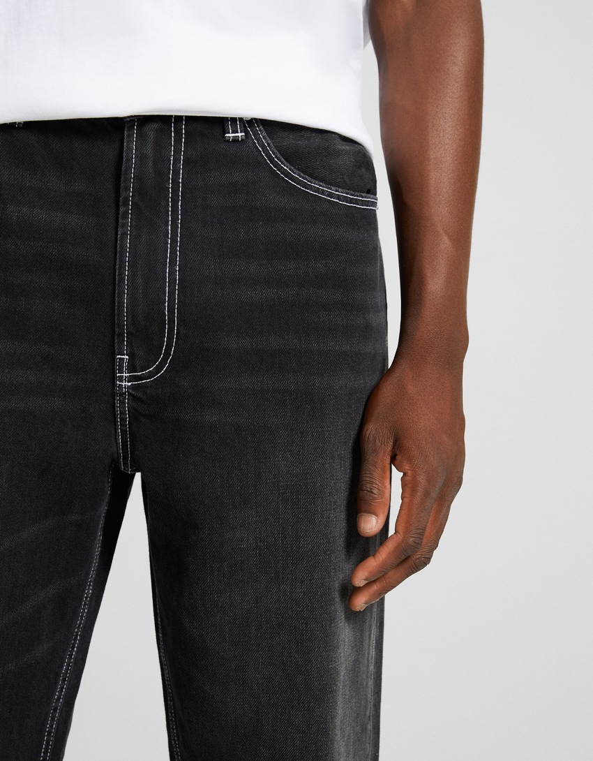 jeans de corte reto dos anos 90