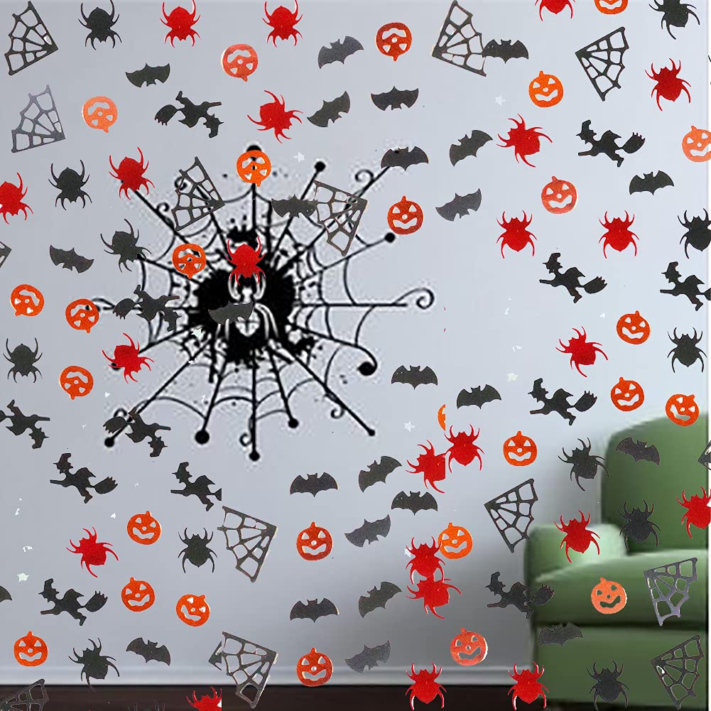(15g) Konfetti Halloween Party Deko Kürbis / Fledermaus / Spinne Streukonfetti Tischdekoration - Schwarz / Orange / Rot