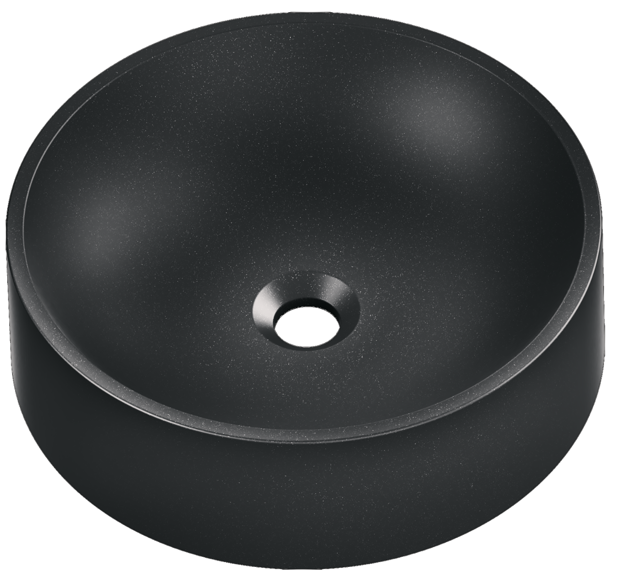 Kerra Maun wastafel 40x40x12cm zwart/wit