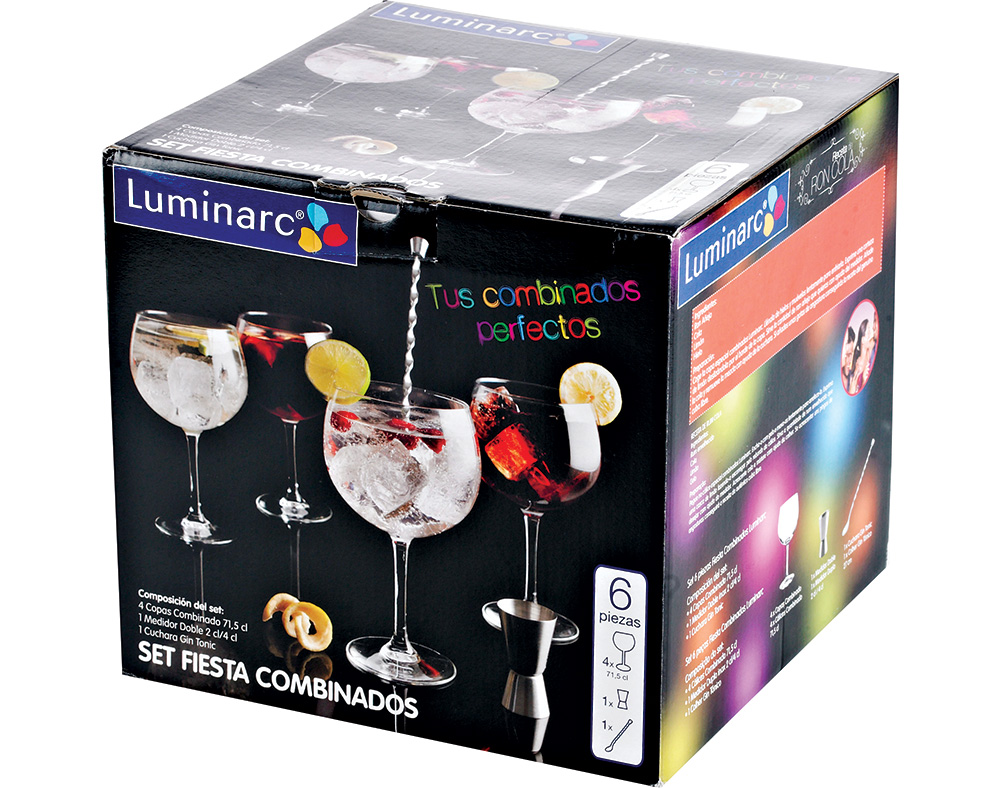 CONJUNTO GIN TÓNICO FIESTA LUMINARC PACK 6 UNIDADES