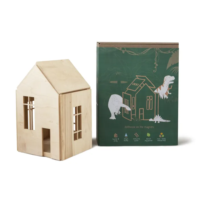Babai Toys Maisonnette aimantée à construire en bois
