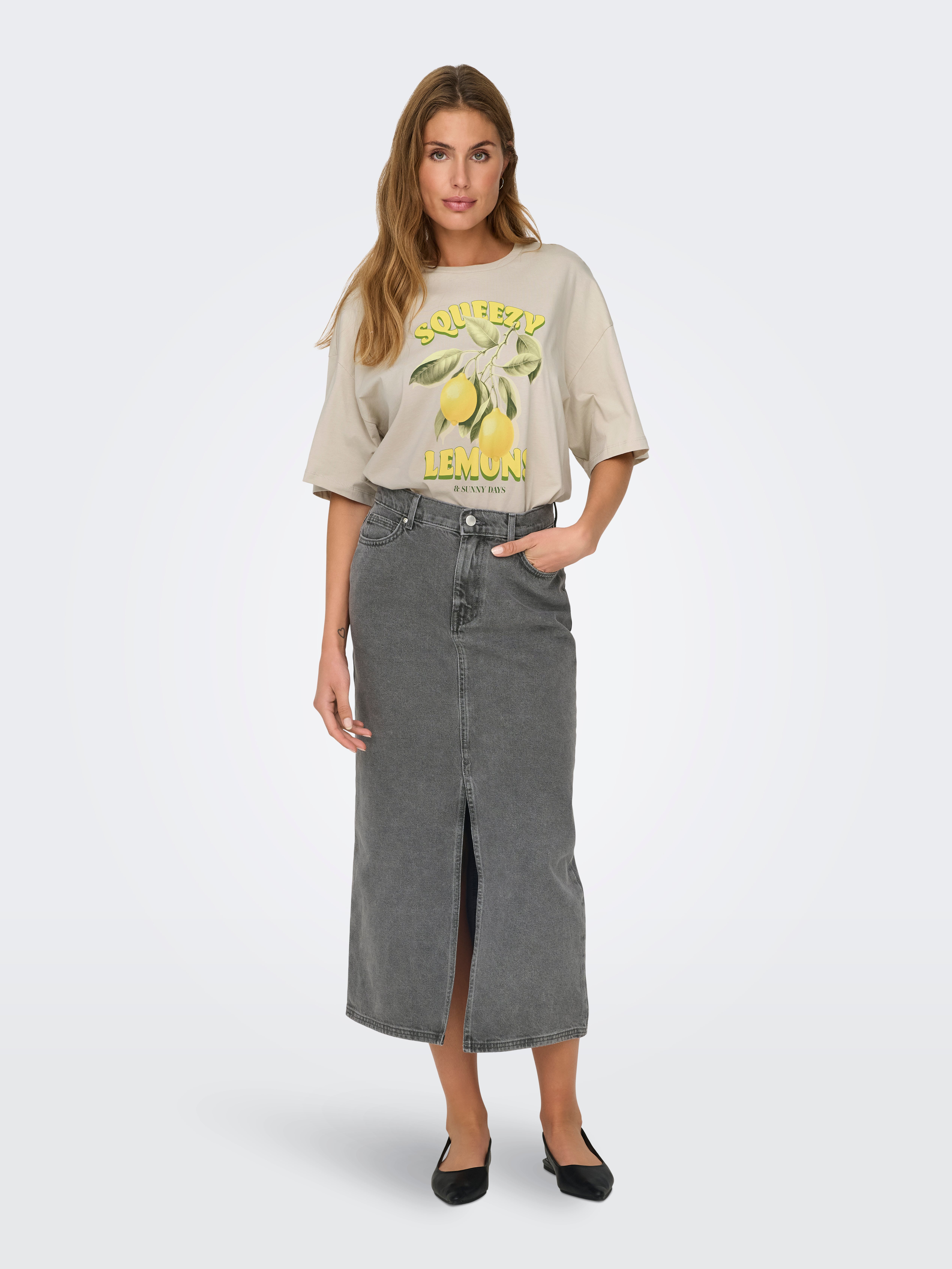 ONLROSE T-shirt Silver Lining