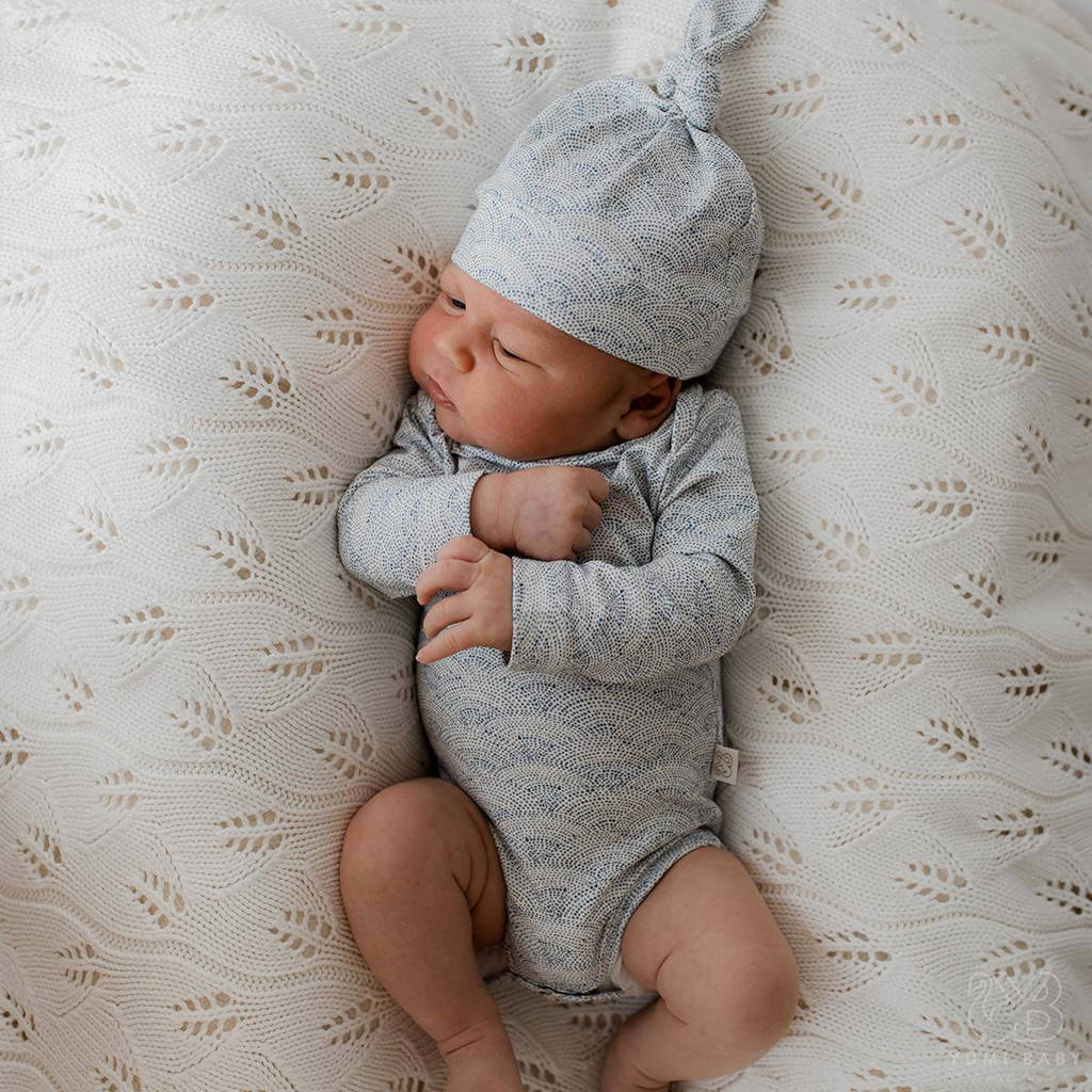 Yumi Baby romper Waves Blue