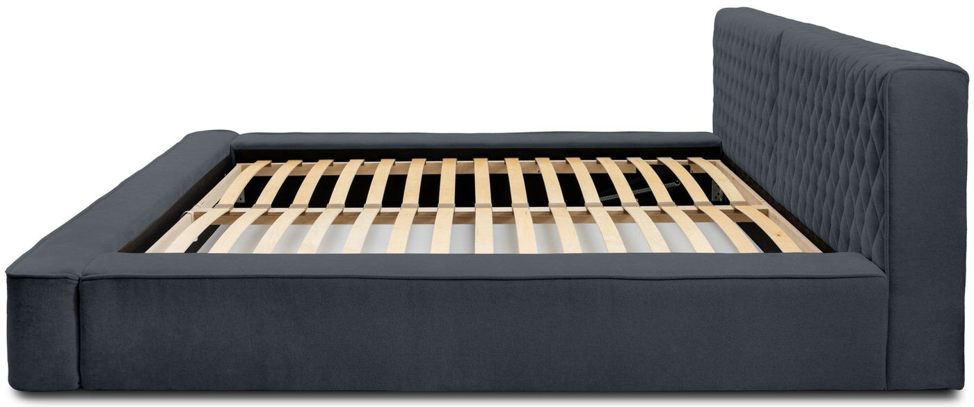 Trae Mobler Azurro 180 x 200 cm Gestoffeerd Bed Donkerblauw