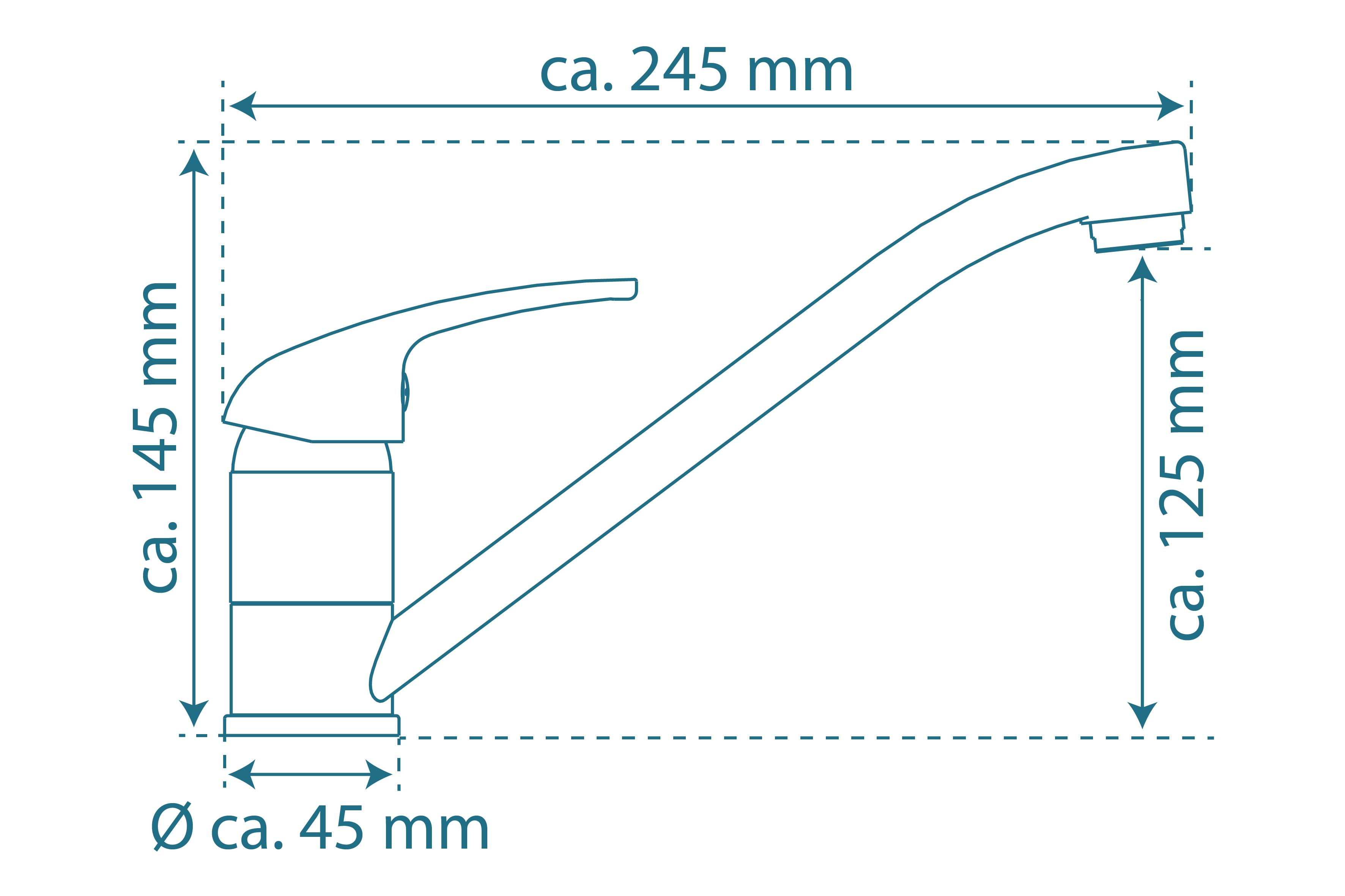 Schutte ATHOS PLUS ééngreepsmengkraan keuken, chroom