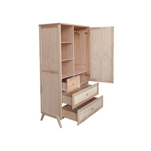 Armoire 1 porte MARELIA BOIS Naturel - THEO