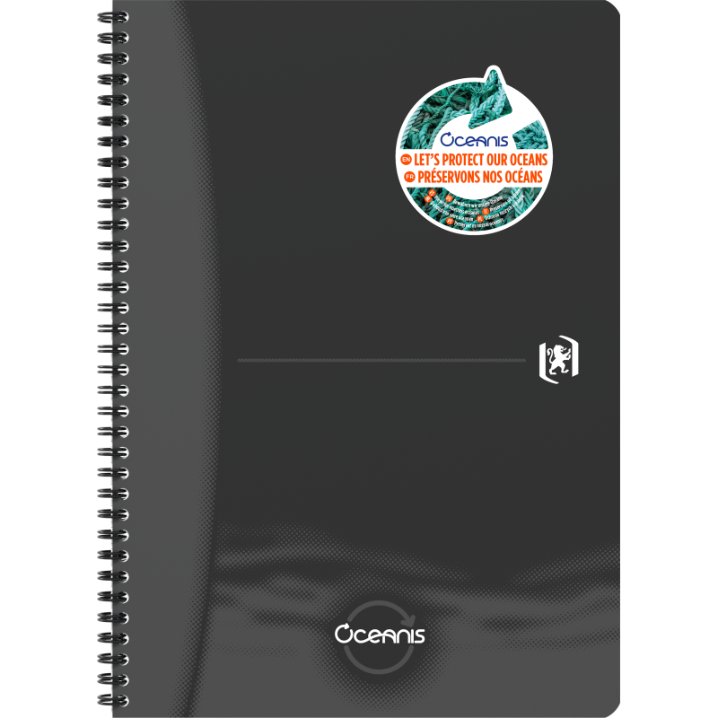 Cahier Oxford Oceanis Integrale 210X297 180P Optik P. L7Mm+Tag Polypro Noir