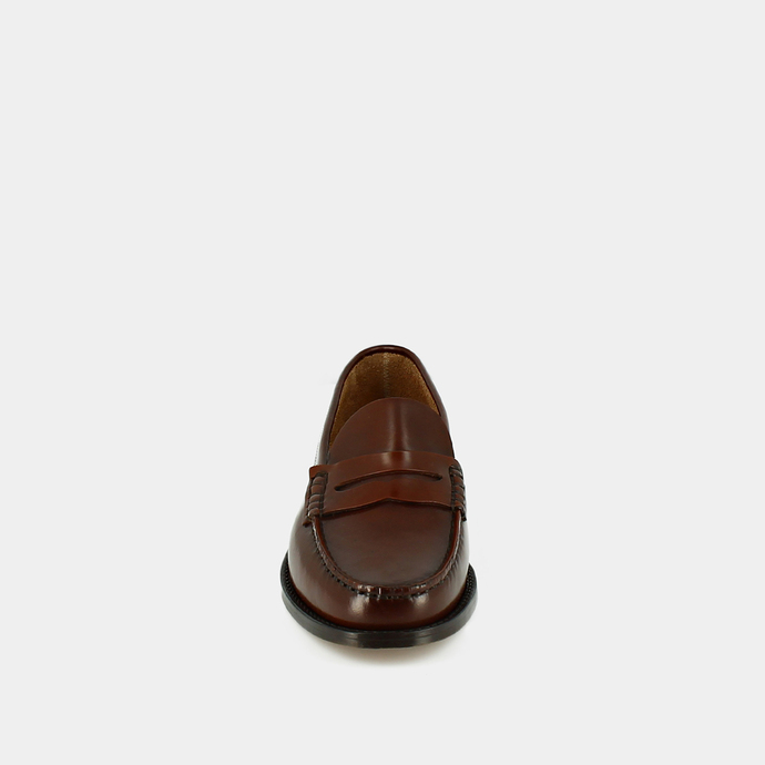 Mocassins  en cuir glacé marron