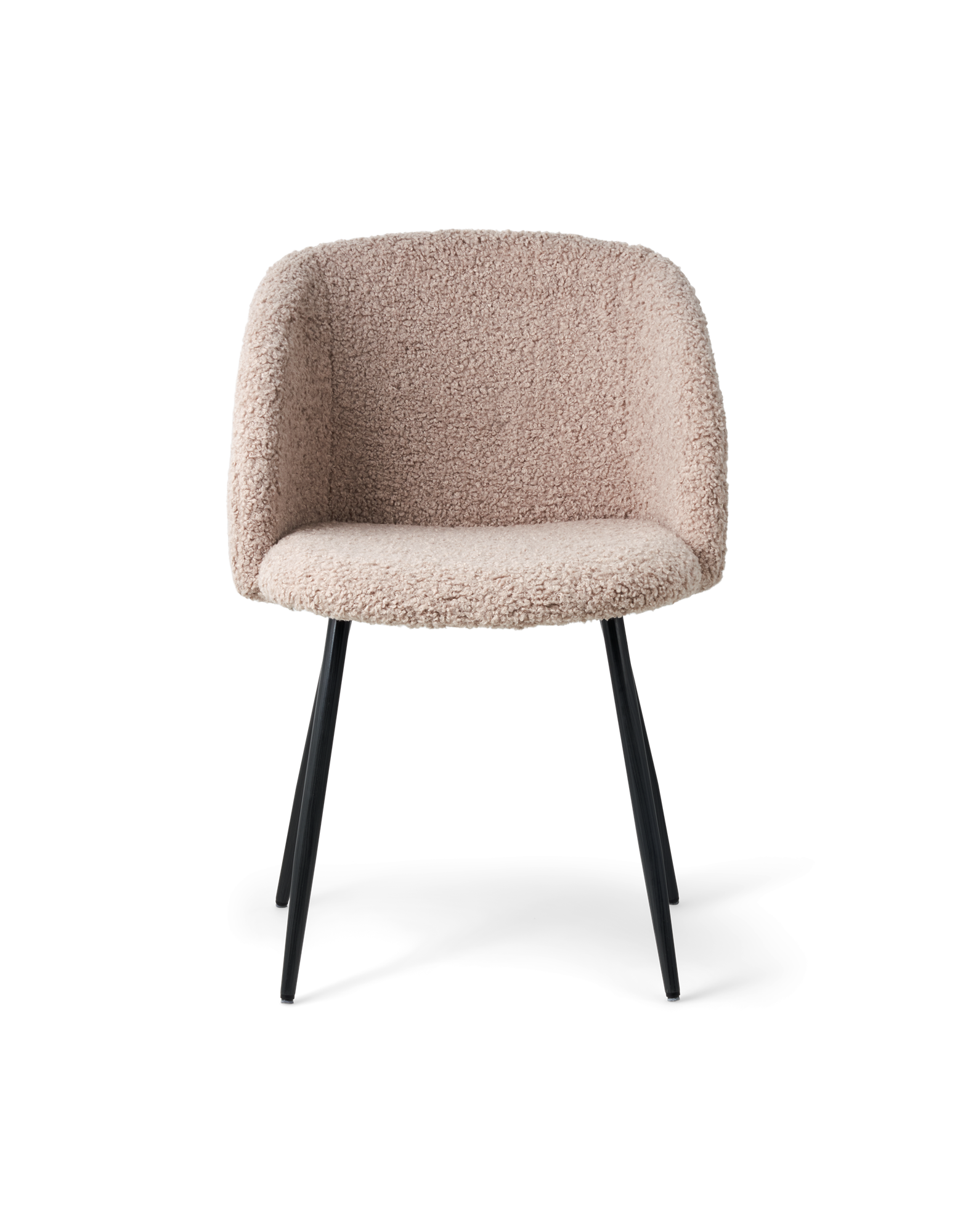 Stol i teddystof | Polyester/polyurethan/stål. 54 x 47 x 81 cm. | Light Brown
