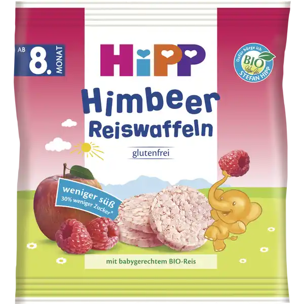 Bio Himbeer Reiswaffeln, ab 8. Monat
