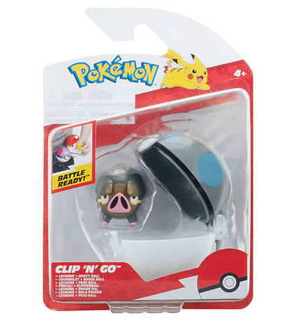 Pok?mon Figur - Clip N Go - Lechonk m. Heavy Ball