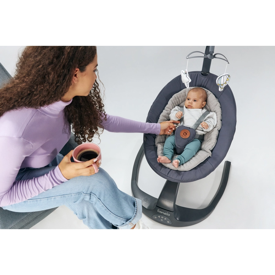 lionelo Babywippe Rina Concrete Grey