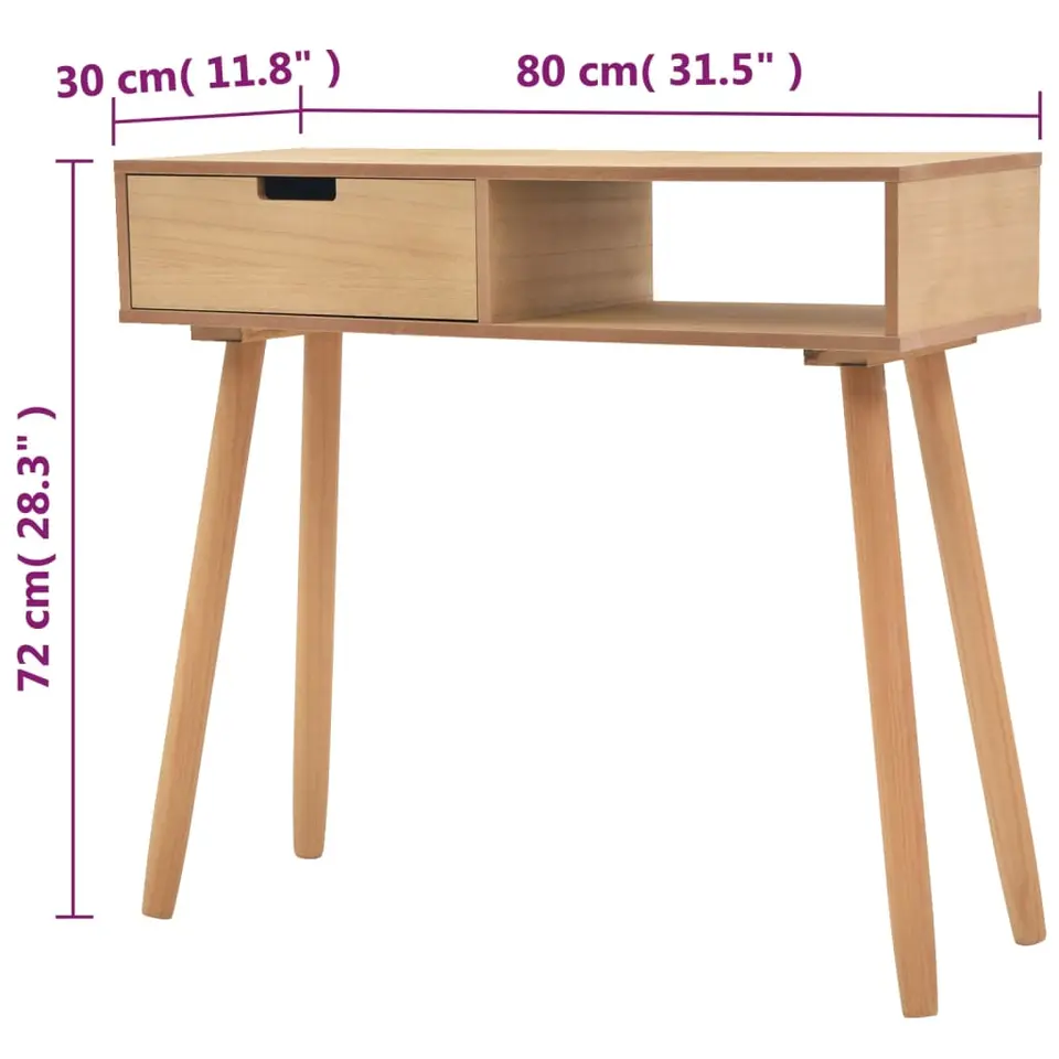 vidaXL - Wandtafel - Bruin - Grenenhout