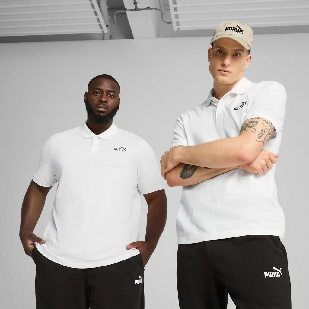 PUMA<br>Polo em algodão piqué essencial