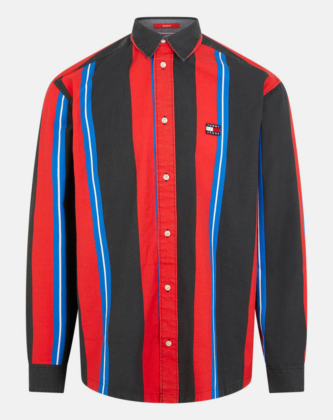 Tommy Jeans Chemise Bold rayée noir/rouge/bleu