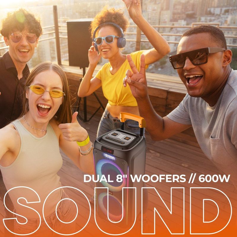 Denver - TSP456 - Bluetooth Party Speaker - Zwart - 600W