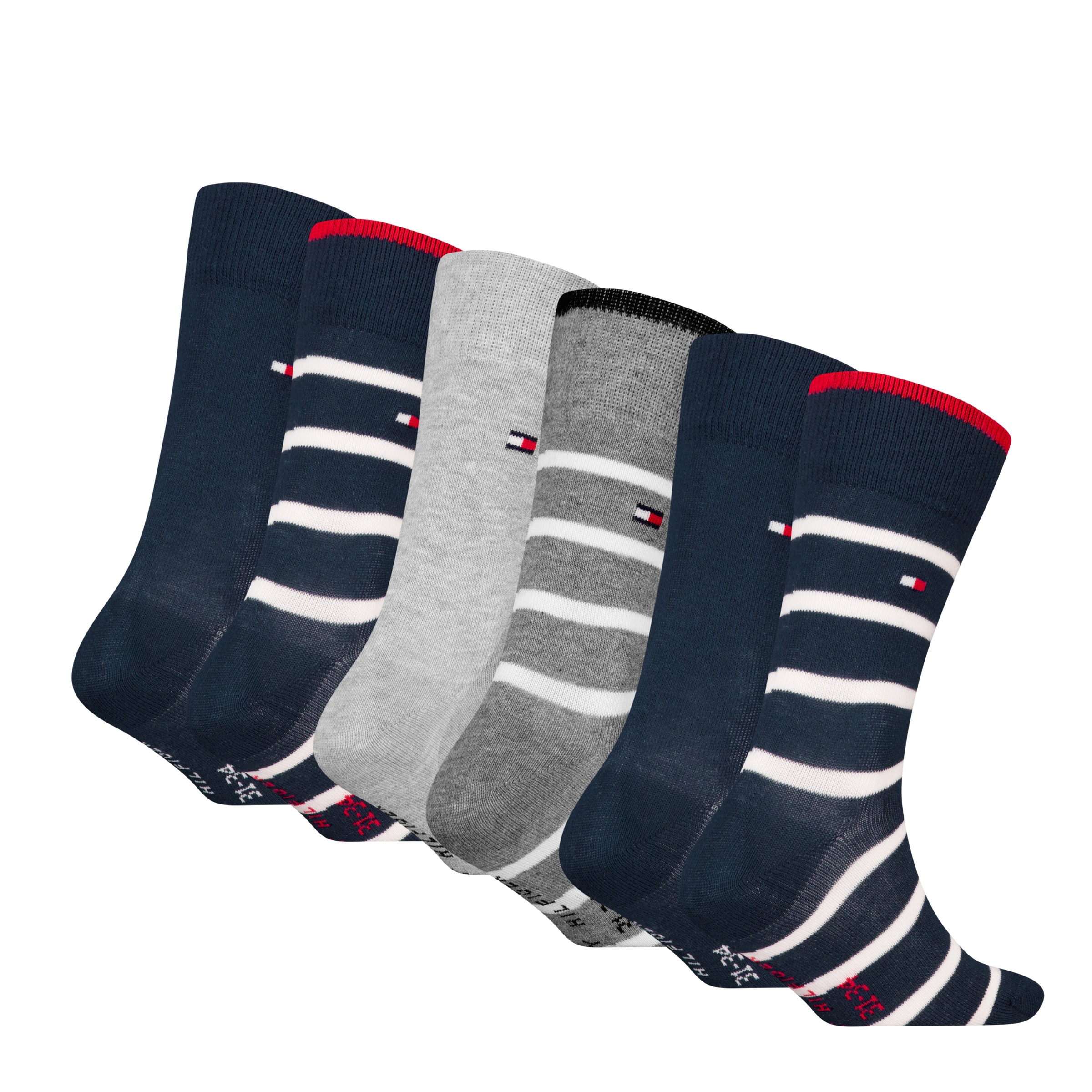 Tommy Hilfiger Socken »TH KIDS SOCK 6P BRETON STRIPE ECOM« 6 Paar,  gestreift und uni