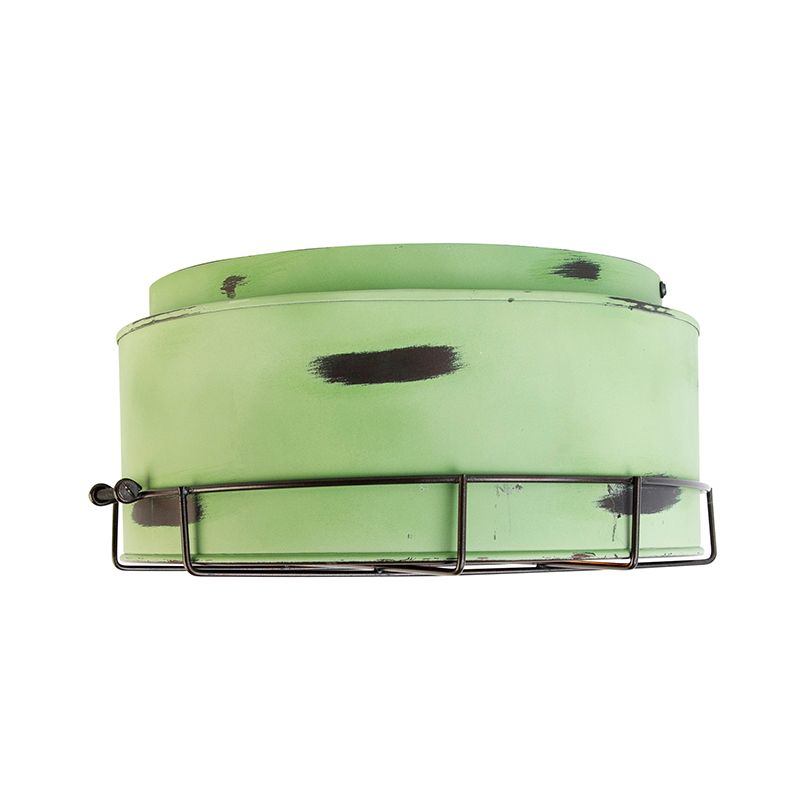 Industriële plafondlamp groen 35 cm - Barril