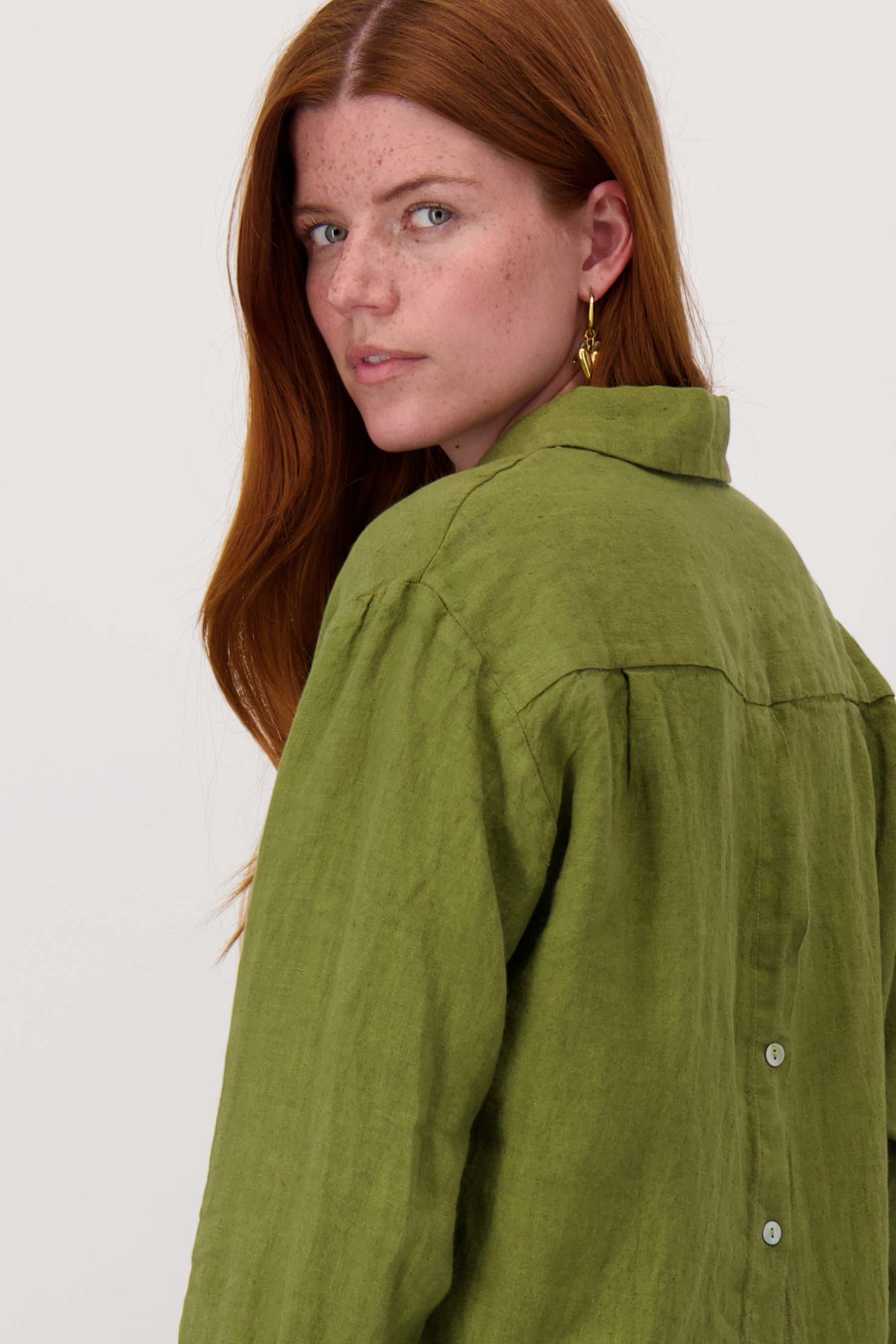 100% linnen lange blouse