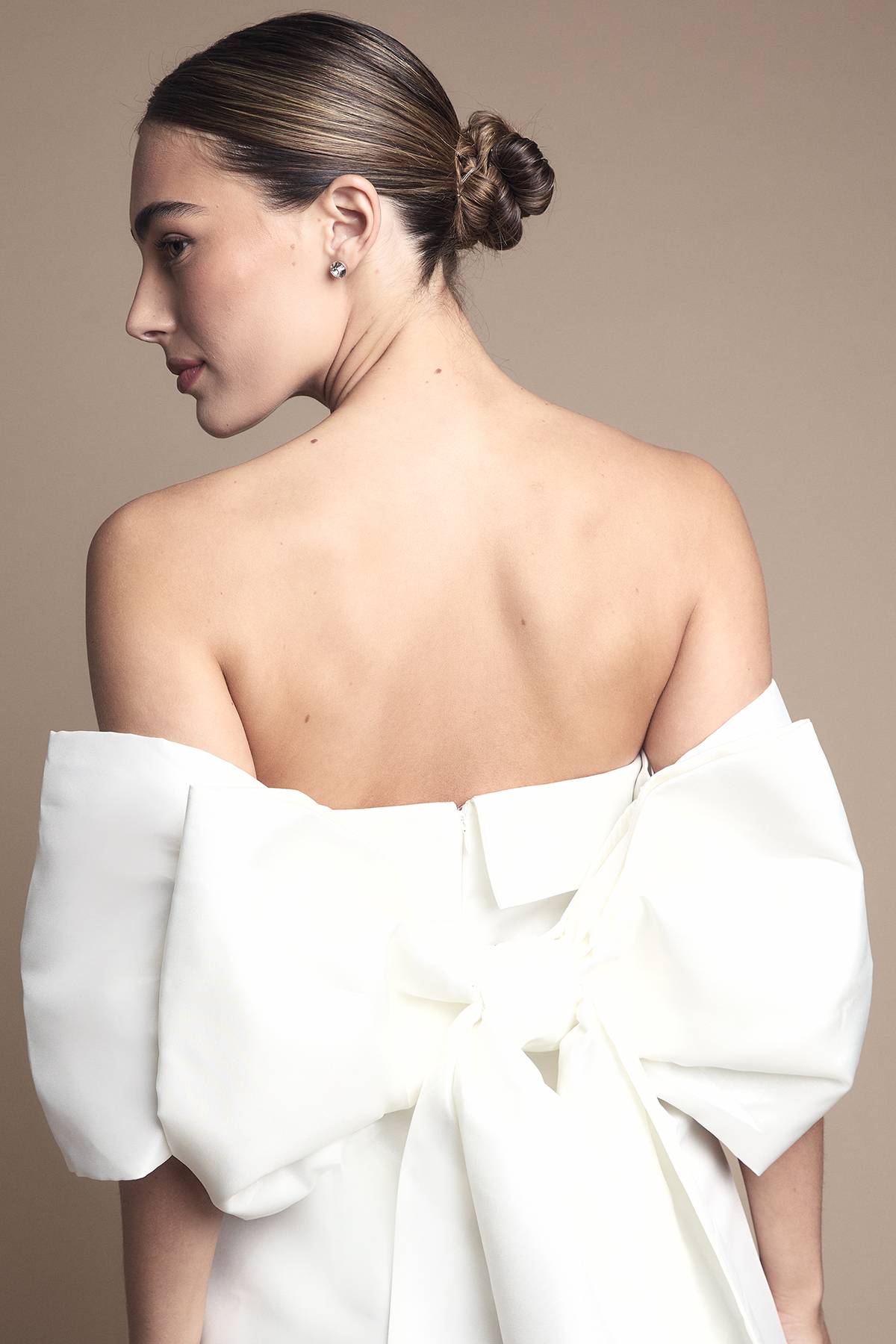 Coast Robe de Mariée Mini en Sergé Minimaliste Sans Bretelles