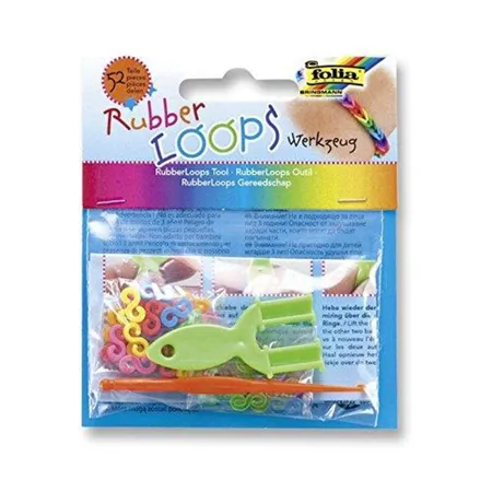 Folia 33809 Rubber Loops Werkzeug mit 52 S-Klipsen