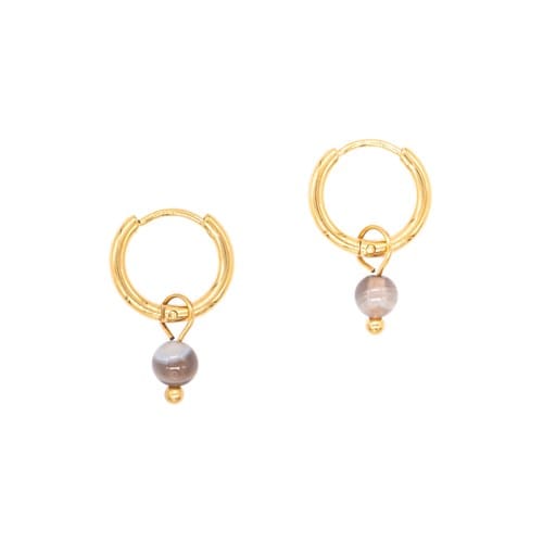 Boucles d'oreilles créoles agate