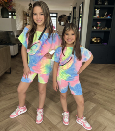 Comfy short summer set with bag - tie dye
