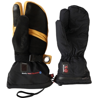 Lenz Heat Glove 8.0 Cap Lobster 3-Fingerhandschuhe Schwarz / Gelb