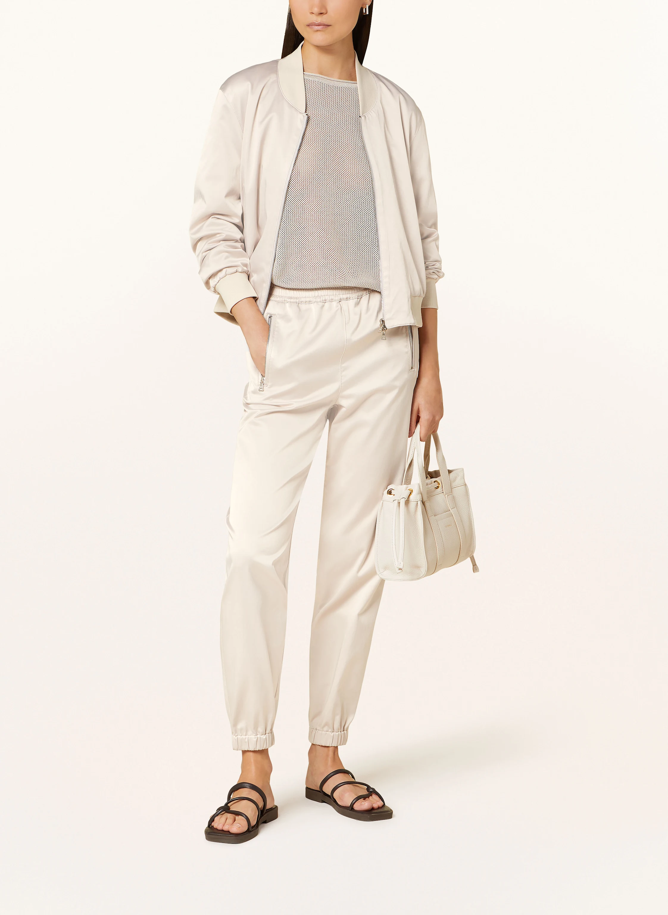MARC AUREL Satinhose im Jogging-Stil