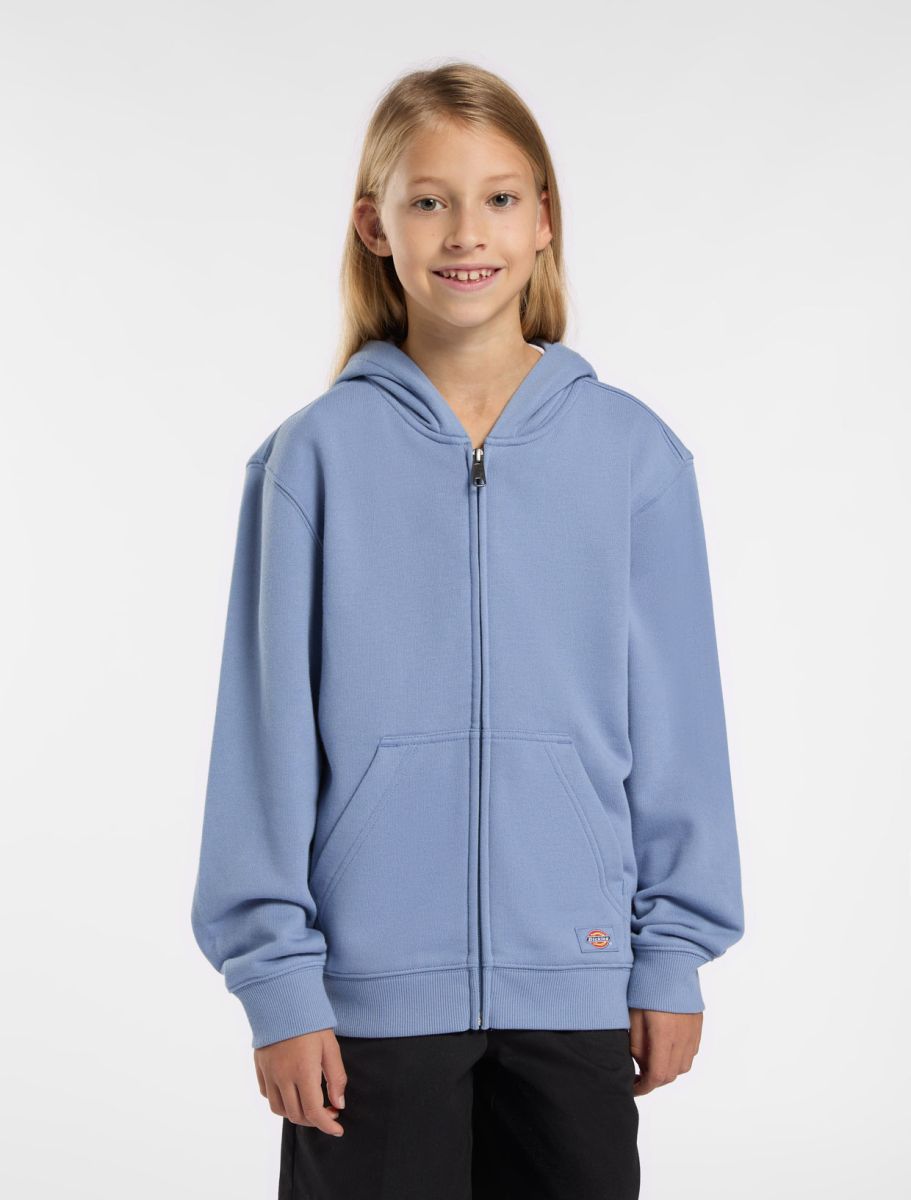 Dickies Youth Terry Full Zip Hoodie Country Blue