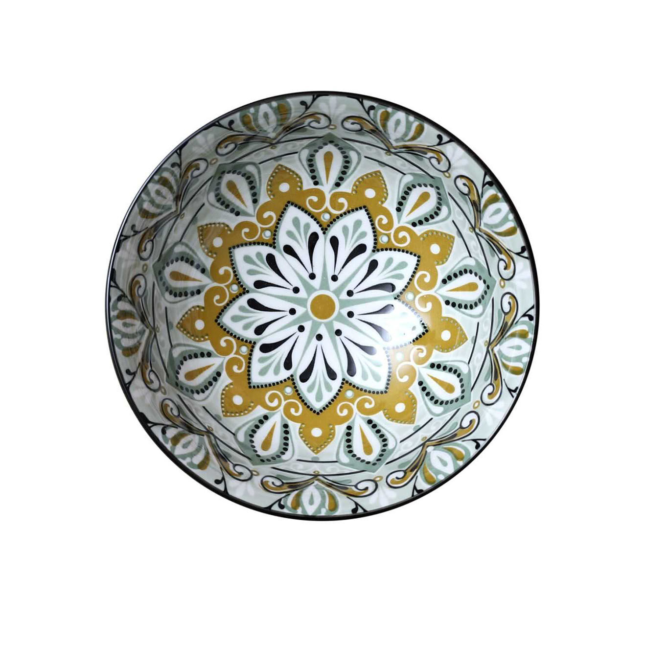 Home Deco Factory Bol jaipur vert - D.15.5x7.5 cm