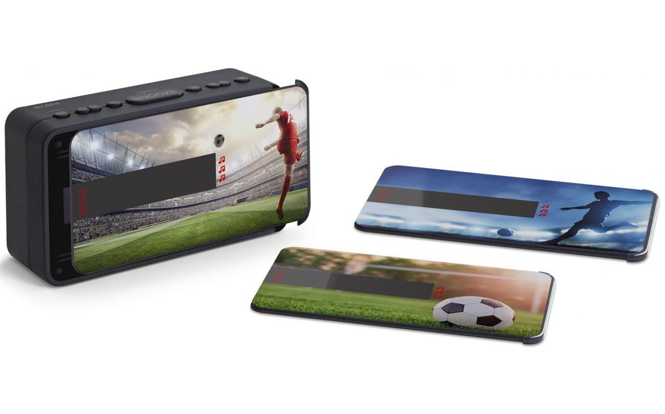 BigBen Wekker Voetbal met 3 verwisselbare covers & geluidseffecten