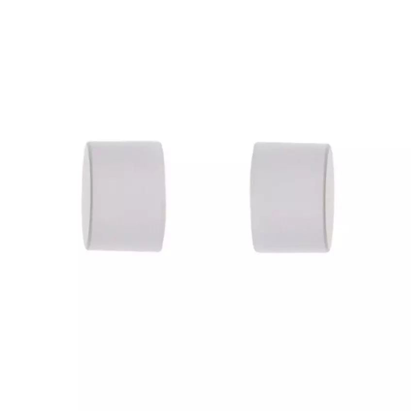 Lot de 2 embouts tringle (D28 mm) Lino Bouchons Blanc mat
