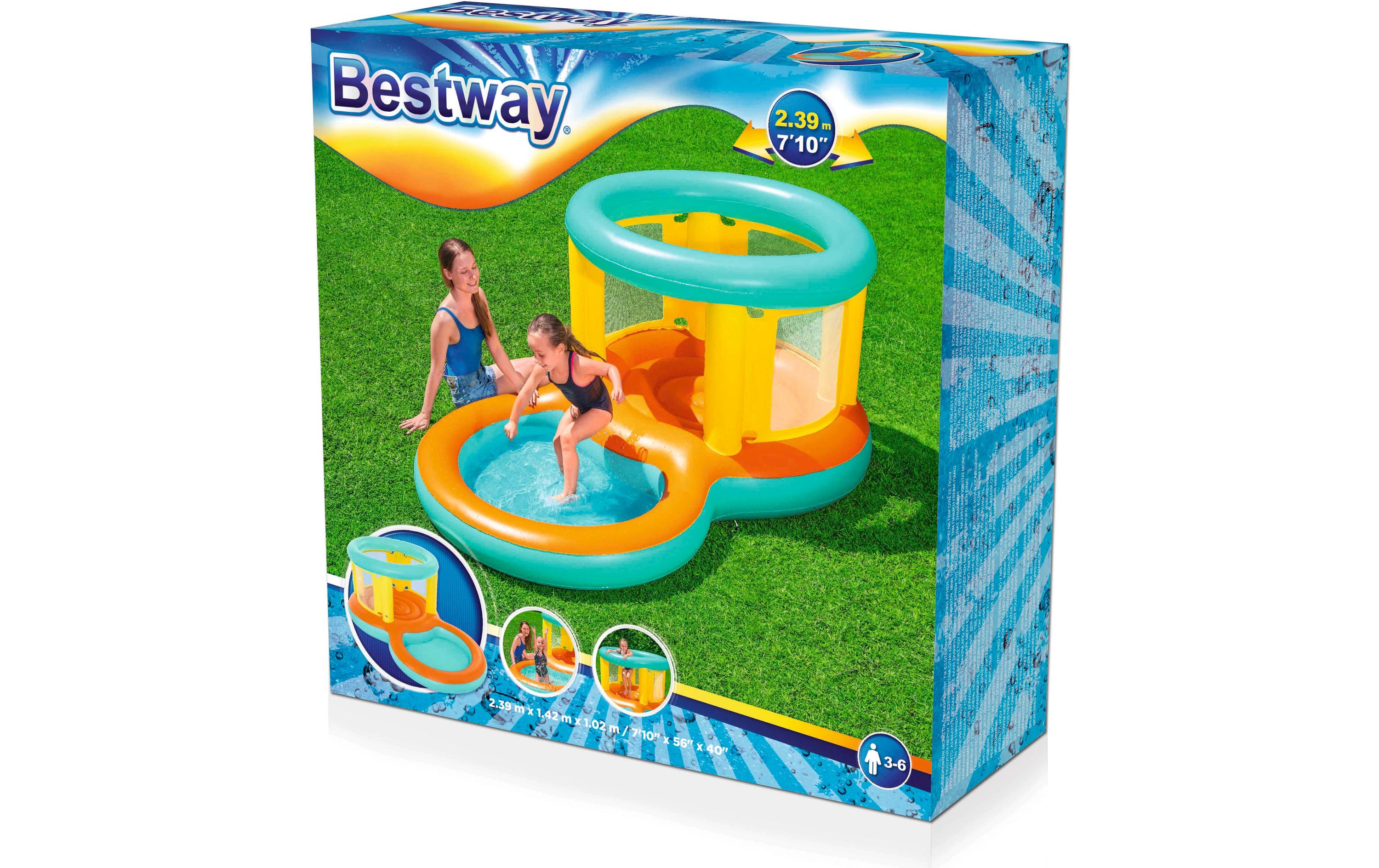 Planschbecken Jumptopia Bouncer & Play 239 x 142 x 102 cmAufblasbare Hüpfburg und Planschbecken