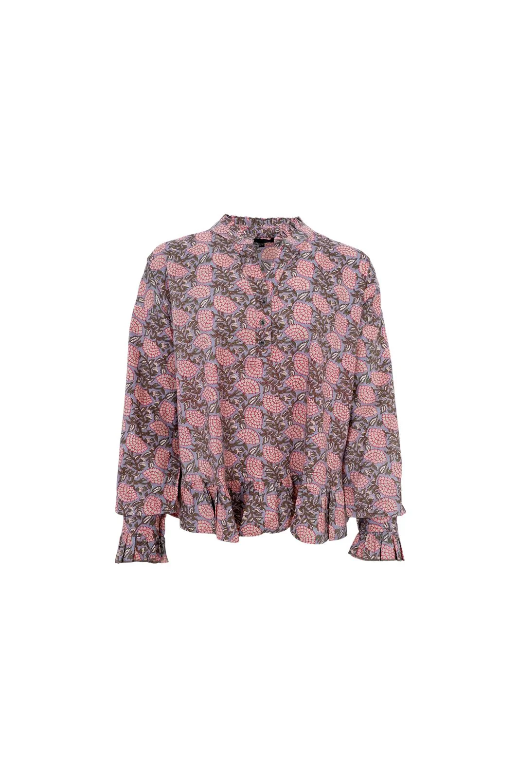 Black Colour Bcflora Ruffle Blouse