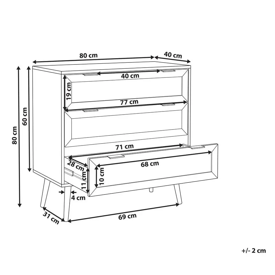 OPOCO - Commode - Zwart - Rotan