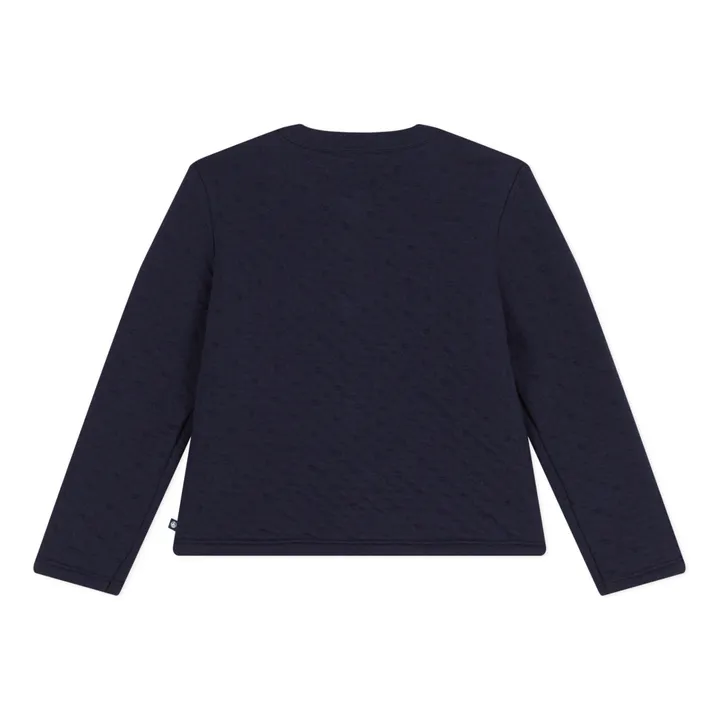 Petit Bateau Cardigan en Tubique Matelassé | Bleu marine