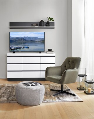 Sitzsack-Hocker KAYLA 41 x 60 cm hellgrau